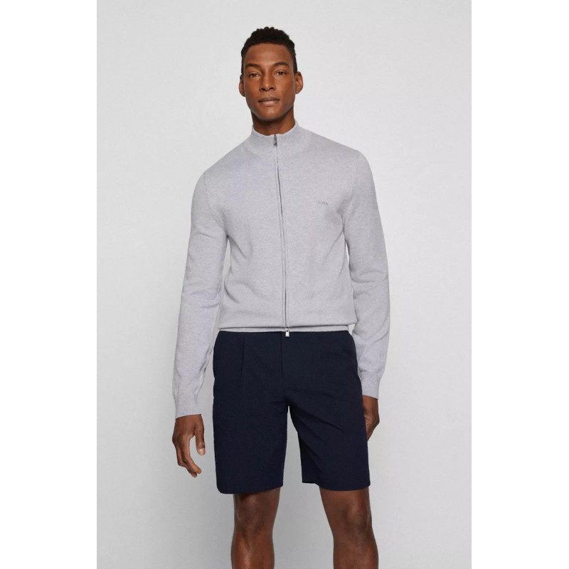 Cardigan regular fit en coton structuré HUGO BOSS