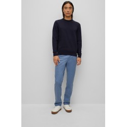 Pull regular fit col rond en coton HUGO BOSS