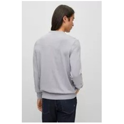 Pull regular fit col rond en coton HUGO BOSS
