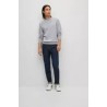 Pull regular fit col rond en coton HUGO BOSS