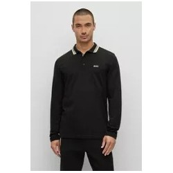 Polo en piqué de coton avec détails sur le col HUGO BOSS