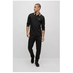 Polo en piqué de coton avec détails sur le col HUGO BOSS