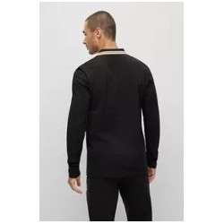Polo en piqué de coton avec détails sur le col HUGO BOSS