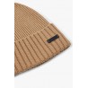 Bonnet en laine vierge avec patch HUGO BOSS