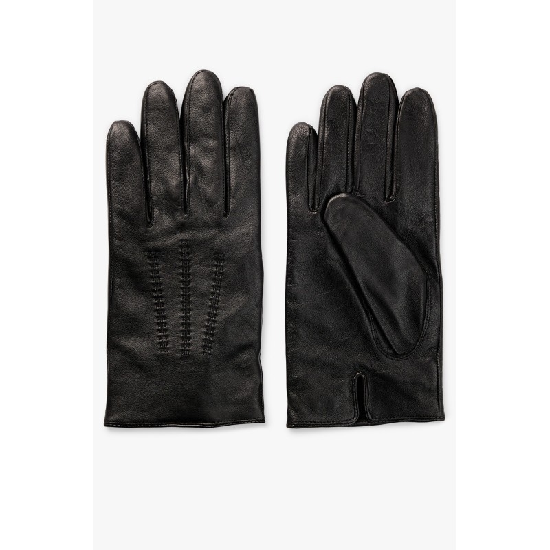 Gants en cuir nappa avec lettres du logo HUGO BOSS