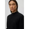 Pull en laine vierge à col zippé et logo brodé HUGO BOSS
