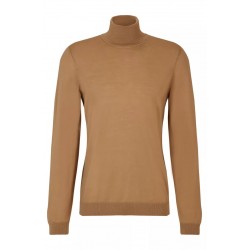 Pull à col roulé slim fit en laine vierge HUGO BOSS