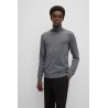 Pull à col roulé slim fit en laine vierge HUGO BOSS