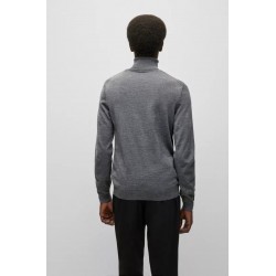 Pull à col roulé slim fit en laine vierge HUGO BOSS