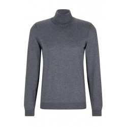 Pull à col roulé slim fit en laine vierge HUGO BOSS