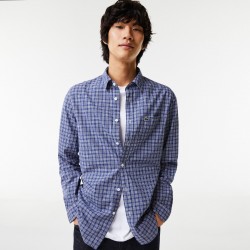 Chemise homme regular fit imprimé carreaux LACOSTE