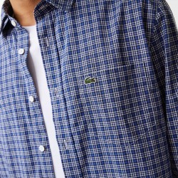 Chemise homme regular fit imprimé carreaux LACOSTE