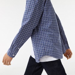 Chemise homme regular fit imprimé carreaux LACOSTE