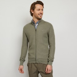 Cardigan zippé en point de riz EDEN PARK