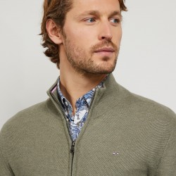 Cardigan zippé en point de riz EDEN PARK