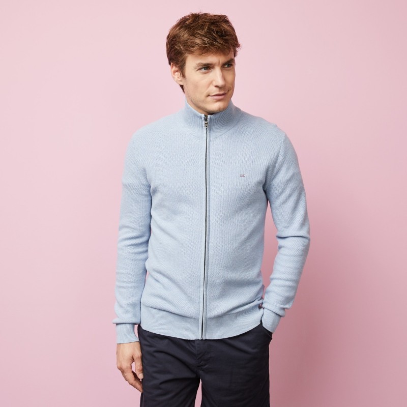 Cardigan zippé en point de riz EDEN PARK