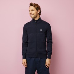 Cardigan zippé en jeu de...