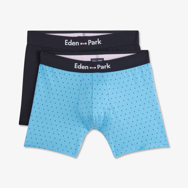 Pack de boxers uni et pois EDEN PARK