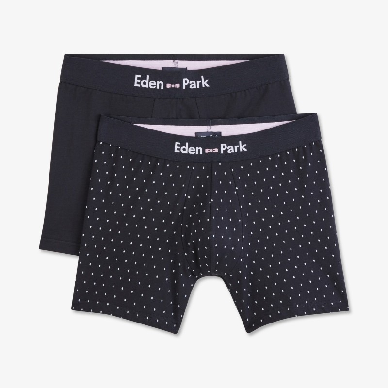 Pack de boxers uni et pois EDEN PARK