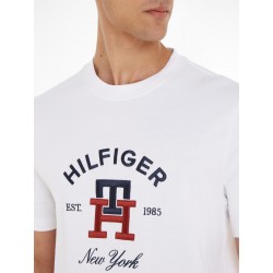 T-SHIRT À MONOGRAMME TH ET LOGO BRODÉ TOMMY HILFIGER