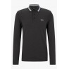 Polo en piqué de coton avec détails sur le col HUGO BOSS