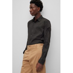 Chemise Slim Fit en jersey de coton mélangé imprimé BOSS