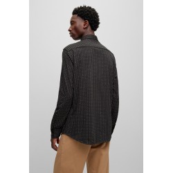 Chemise Slim Fit en jersey de coton mélangé imprimé BOSS