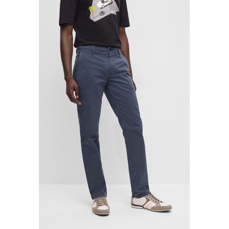 Pantalon slim en coton BOSS