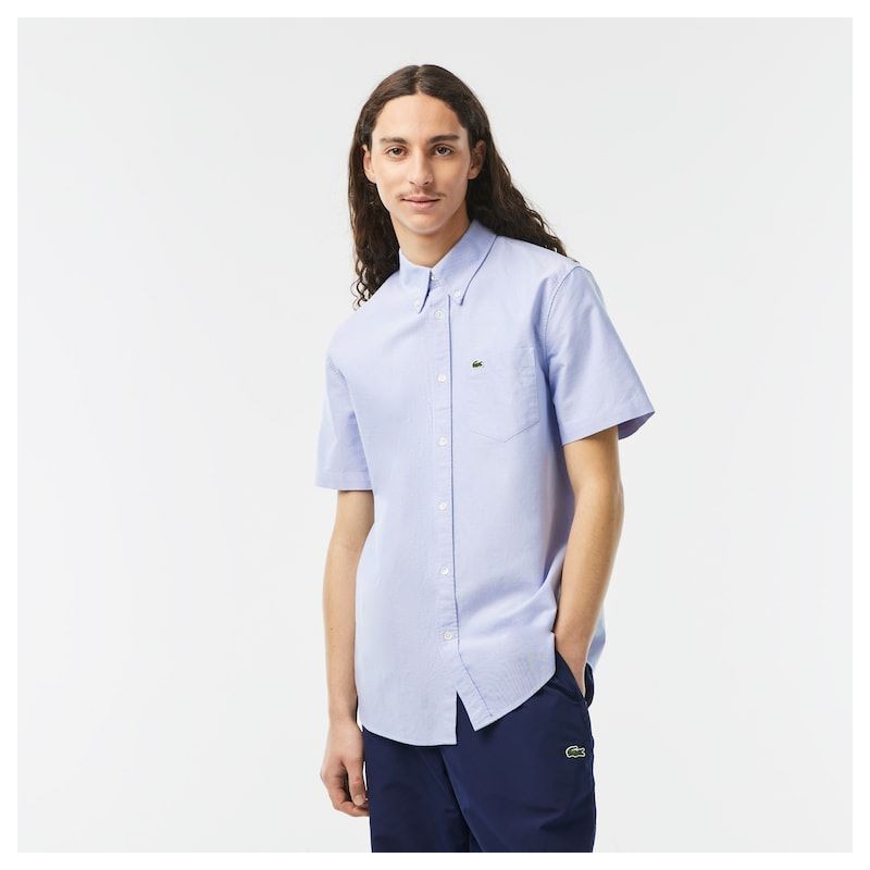 Chemisette regular fit en coton Oxford LACOSTE