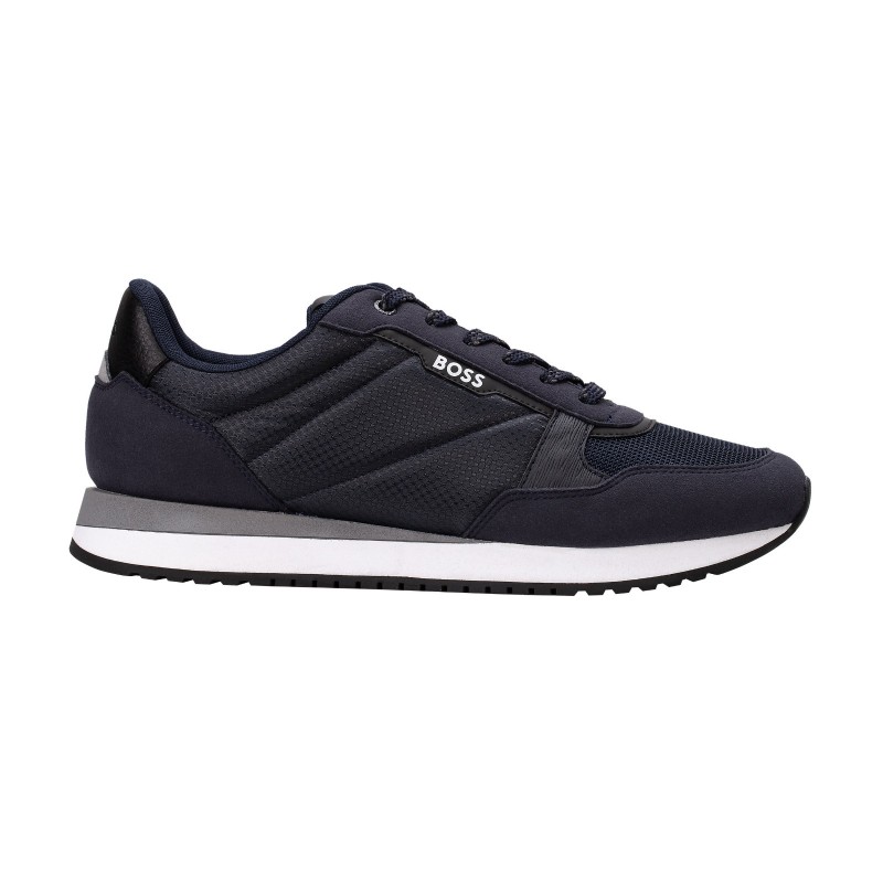 Baskets de running en mesh et aspect cuir boss