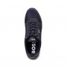 Baskets de running en mesh et aspect cuir boss