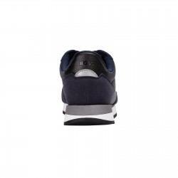 Baskets de running en mesh et aspect cuir boss