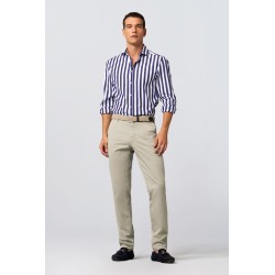 Pantalon chino micro print en coton bio MEYER