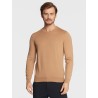 Pull à col rond en laine vierge avec logo brodé BOSS