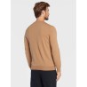 Pull à col rond en laine vierge avec logo brodé BOSS