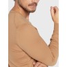 Pull à col rond en laine vierge avec logo brodé BOSS