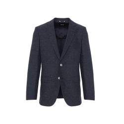 Veste Slim Fit en laine mélangée à micro motif BOSS
