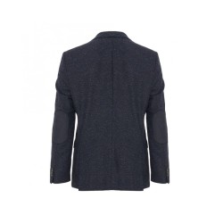 Veste Slim Fit en laine mélangée à micro motif BOSS