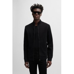 Sweat-shirt zippé à structure avec empiècements BOSS