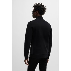 Sweat-shirt zippé à structure avec empiècements BOSS