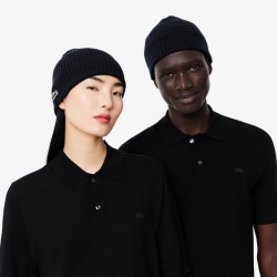 Bonnet en laine peignée côtelée LACOSTE