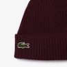Bonnet en laine peignée côtelée LACOSTE