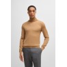 Pull Slim à col roulé en laine mérinos BOSS