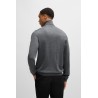 Pull Slim à col roulé en laine mérinos BOSS