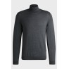 Pull Slim à col roulé en laine mérinos BOSS