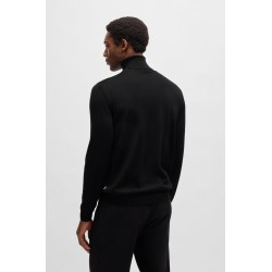 Pull Slim à col roulé en laine mérinos BOSS