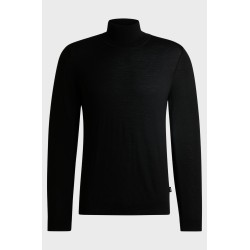 Pull Slim à col roulé en laine mérinos BOSS