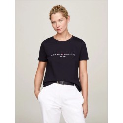 T-shirt en pur coton à logo TOMMY HILFIGER