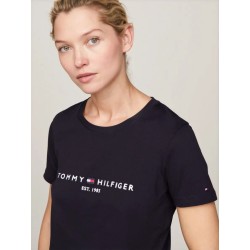 T-shirt en pur coton à logo TOMMY HILFIGER