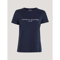 T-shirt en pur coton à logo TOMMY HILFIGER